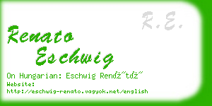renato eschwig business card